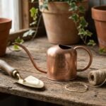Sprout and Soil Stainless Steel Long Spout Copper Watering Can - Image 3